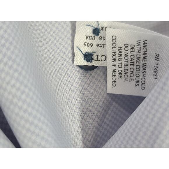 Construct Stitch Fix men's houndstooth long sleeve button up shirt purple Sz XXL - Picture 6 of 6